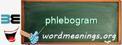 WordMeaning blackboard for phlebogram